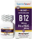 Superior Source - No Shot B12 Torchcobalamin 1000 mcg with B6 & Folic Acid 800 mcg. - 60 Hızlı Dissolve Tabletler