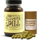 Serenity Pill 60 Caps - Organik Mood Pills & Anti Stress Supplement w/Ashwagandha Root Extract, Passion Flower Extract, Nutmeg & Green Tea Extract - Natural Passion Flower Supplement for Stress