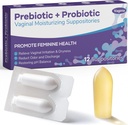 Vaginal Probiyotik Suppositories, Prebiyotik Hyaluronic Acid, Tea Tree ve C&E, pH Denge Desteği Formula Mücadeleleri Kuruness, Odor ve Discomfort, Restore Feminine Health (12 Counts)