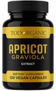 Todorganic pricot & Soursop Graviola Extract 1000mg – 120 κάψουλες Vegan – Φυσικό ανοσοποιητικό & δερματική υποστήριξη – Μη ΓΤΟ, Χωρίς γλουτένη, 10:1 συμπλήρωμα εκχύλισμα φρούτων