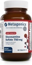 Metagenics Glucosamine Sulfate - Ortak Sağlık ve Hareketli Destek* - 1500 mg Glucosamine Sulfate - Destekler Cartilage Integrity & Flexacy* - Non-GMO, Gluten-Free - 90 Tabletler
