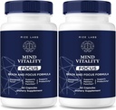 rize labs Mind Vitality Focus Brain Supplement, Official Mind Vitality to Boost Focus and Concentration & Avoid Mid-Afternoon Fatigue, Mind Vitality Advanced Formula (120 Capsules) (Pack of 2)