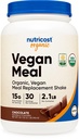 Nutricost Organic Vegan Meal Replacement Shake Powder (Chocolate) - Certified USDA Organic, Vegan, και Gluten Free