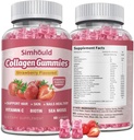 Vegan Collagen Gummies for Women Anti Aging, Skin, Hair Nails, Collagen Tip 1 ve 3, Biotin, Sea Moss for Men - Sugar Free, Non-GMO, 60 Counts Collagen Supplements Gummies