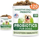 Dog Probiyotiks Chews Sche - Gas, Diarrhea, Alerji, Constipation, Upset Stomach Relief, with Digestive Enzymes + Prebiyotiks - Chewable Fiber Supplement - Find Digestion, Immunity - 300 Soft Chews