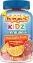 Emergen-C Kidz Vitamin C Immune Support Gummies Fun-Tastic Fruit 44CT, çinko, Manganese, B Vitamins ve Vitamin D for Back to School Essentials