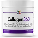 Aging Now – Collagen360 with Hyaluronic Acid - Collagen Nail Toz Sağlıklı Saç, Nails & Skin - Güzel Hatların ve Wrinkles - Toz 2.7 Ounces