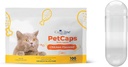 Capsuline PetCaps Boyutu 3 Boş Gelatin Capsules for Cats of All Life Stages, Chicken Flavored - 100 Count| Gizles Medicine Taste & Scent | Gluten Free, Kosher, Non-GMO sertifikalı | Pure Bovine Pill Caps