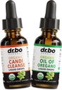 Candi Cleanse & Oregano Oil Drops - Oregano Drops Liquid & Black Walnut Wormwood - Ekstra Güçlü Overgrowth Balance Complex, Natural Oral Gut Cleanser Detox Health Supplements 1 oz