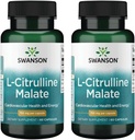 Swanson L-Citrulline Malate - Enerji Üretimi ve Sağlıklı Kan Circulation - Doğal Formula Destekleme Genel Sağlık - (60 Capsules, 750 mg each) (2 Pack)