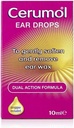 Dual Action Ear Drops, 10ml, Gentle Formulation, Βοηθά στην ανακούφιση των συμπτωμάτων του κελύφους του αυτιού, Softens Earwax, Dropper Περιλαμβάνεται