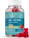 Stres Gummies Same Day Stress Relief | Destress and Calm | Ashwagandha, GABA, Melatonin, l-Theanine, Lemon Balm | Sugar Free Vegan 60 ct