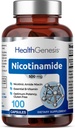 B-3 Nicotinamid 500 mg 100 Caps - Nicotinic Amide Niacin Natural Flush-Free Vitamin Formula - Cilt Hücre Sağlıkları Destek