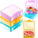 6 Packs Pocket Tiny Pill Case Single Daily Small Pill Konteyner Seyahat Tıpı Purse Pills Vitamin Supplements (Orange/Purple/Green) için düzenlenmektedir.