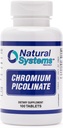 Chromium Picolinate 200 Mcg 100 Tablet Natural Systems - Chromium Supplements for Active Lifestyle - Mükemmel Abxia Chromium Supplement - Non Sugar Chromium Capsules