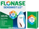 Flonase Sensimist Alerjiler Nasal Mix - Non-Drowsy 24HR Long Lasting Anti Allergy Relief with Fine, Scent-Free Mist - 120 Spreys Plus Bonus Pack of Tissues Plus Bonus Pack of Tissues