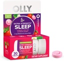 OLLY Extra Strength Sleep Fast Dissolve Tabletleri, 5 mg Melatonin, Vegan, Strawberry - 30ct