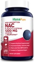 NusaPure N-Ακετυλοκυστεΐνη (NAC) 1200mg 180 Veggie Caps (Χορτοφάγα, μη ΓΤΟ, Χωρίς γλουτένη) Βιοπερίνη