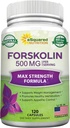 ASquared Beslenme Forskolin 500 mg Max Strength -120 Capsules, Pure Kilo Kayıp Yakıt için Doğal Supplement, Coleus Forskohli Root-Forskolin Diyet Pills, Belly Buster Pure Fat Burner 2X Slim