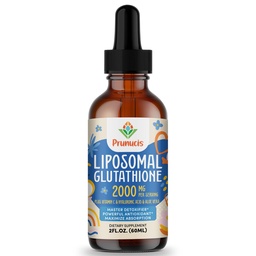 2000MG Liposomal Glutathionone Liquid, 98% Απορρόφηση, Ενεργή Μορφή L-Glutathion Συμπλήρωμα, Vegan Φιλικό, Ισχυρό Αντιοξειδωτικό Σύμπλεγμα για το ανοσοποιητικό σύστημα, Γήρανση Άμυνας, Detox, 2 FL.OZ