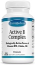 EuroMedica Active B Complex - Supplement to Aid Heart Health with Bioactive B Vitamins - Supplement with Folate & Calcium - B Complex Capsules to Aid Nervous System Health & Function - 60 Capsules