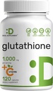Glutathione Supplement 1000 mg Per Servisi, 98 inç | Plus Vitamin C 500 mg, Active Azaltıd Form (GSH) | Intracellular Antioksi – Immune Health