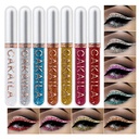 8 Colored Glitter Liquid Eyeliner Renkli Set, Delineadores De Colores Para Ojos, Rainbow White Red Blue Eyeliner Noel Makyaj Hediyesi Kadın Suları Için Uzun Süre Hızlı Kuru Göz Liners için Kit...