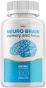 Nöro Beyin ve Focus Supplement, Neuro Brain Memory Focus ve Cognitive Support, Neuro Brain Pills Nootropic, NeuroBrain to Boost Memory, Neuro Brain Vitamin Yorumlar (60 Capsules)