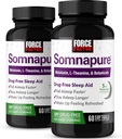 FORCE FACTOR Somnapure Softgels 2-Pack Sleep Aid to Fall Asleep Γρηγορότερα, Μείνετε Asleep Longer, Up Refreshed, Sleep Aid for Adults with Melatonin, Ashwagandha, Valerian Root, 120 Softgels