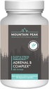Dağ Peak Adrenal B Kompleksi - Cortisol Support w/Ashwagandha, B6, B12 & C - Stres Seviyelerini Destekleyebilir - Encodcrine & Nervous System Support Supplement (90 Vegetarian Capsules)