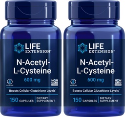 Επέκταση ζωής N- Acetyl- L- Cysteine (NAC) 600mg, 150 κάψουλες (πακέτο του 2)
