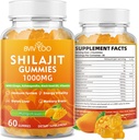 Shilajit Gummies 1000mg Χωρίς ζάχαρη - Shilajit συμπλήρωμα για άνδρες και γυναίκες - High in 85+ Trace Minerals & Fulvic Acid - Ενέργεια, Εγκέφαλος, Ανοσία - 60 Gummies