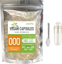 Boyut 000 Boş Vejetaryen Capsules, (100 Count) Vegan Clear Fillable Veggie Pill Capsules for DIY Supplement