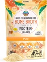Paradise Naturals 100% Grass-Fed Organic Beef Bone Broth Toz, Active Probiyotiks, Collagen Peptide Rich 15g Protein, Non-GMO, Low sodyum, Sağlıklı Skin Saç Ortakları, Gut Health, Paleo, No Gluten