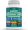 NEW AGE Eye Health Vitamins with Bilberry Lutein & Zeaxanthin Lycopene Resveratrol Resveratrol Resveratrol Resveratrol Seed Aspaxanthin - Eye Vitamin - 60 Count