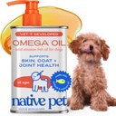 Yerli Pet Omega 3 Köpekler ve Kediler için Balık Yağı - Sağlıklı Cilt, Shiny Coat, ve Güçlü Ortaklar - Wild Alaskan Salmon Oil ile Köpekler - Tasty, Fast-Absorbing Omega 3 6 9 Sıvı Tamam-16oz