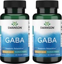 Swanson Amino Asit maksimum Güçlü GABA 750 Milligramlar 60 Veg Capsules (2 Pack)