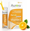 Aurora Nutrascience Mega-Pack Liposomal Vitamin C, Immune Support, 3.000 mg Per Service, Vegan, Gluten Free, Non-GMO, 10 Single Serve Packets, Orange