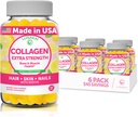 Lunakai Collagen Gummies - Νόστιμη Ιδιοκτησιακή Φόρμουλα - 200mg Hydrolyzed Collagen Gummies for Women and Men with Biotin, Zinc, Vitamin C and E - Συμπλήρωμα Αντιγήρανσης για γυναίκες - 6 Pack