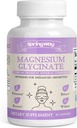 Spring Way Magnezyum Glycinate 2500 mg | Yüksek derecede Absorbable for Magnezyum Nutrient Support | Highly Absorbable Glicinato de Magnesio | Vegan & Gluten-Free, 90 Capsules