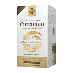 Solgar Full Spectrum Curcumin - 90 LiCaps - Ανώτερη απορρόφηση - Εγκεφαλική, Κοινή & Ανοσολογική Υγεία - Μη ΓΤΟ, Vegan, Χωρίς γλουτένη, Χωρίς γαλακτοκομικά - 90 Μερίδες