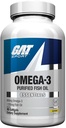 GAT SPORT Omega-3 ιχθυέλαιο, υψηλής ισχύος EPA, DHA, εγκέφαλος, υποστήριξη GLP1, 90 Softgels
