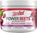SlimFast Beet Root Powder, Beets Powder Superfood, Fermented Fry Drink Mix, Keto & Paleo Friendly, Non GMO, Great Smoothie Mix- Power Beets Mixed Berry Flavor- 30 Μερίδες (Pack of 1)