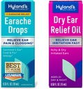 Hyland'ın Earache Drops 0.33 Fl Oz ve Kuru Ear Relief Oil, Relieve Ear Irritation Fast, for Itchy and Kuru Irritated Ears, Ages 2 and up, Day and Night Drops, 0,5 Ounce