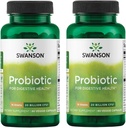 Swanson Probiyotik for Digestive Health GI Tract Immune Support Travelers Support 20 Milyar CFU with Prebiyotik FOS 60 Veggie Capsules (Caps) (2 Pack)