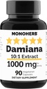 MONOHERB Damiana 1000 mg - 90 Vegetarian Capsules