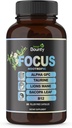 Focus 14-in-1 Nootropic Brain Supplement with Lions Mane, Alfa GPC Choline, C & B12, Taurin, Bacopa - Enerji, Bilişsel, Hafıza Desteği, 60 Filler Free Capsules