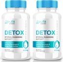 (2 Pack) TRUFlT Detox Pills, TRUFlT Keto Capsules - İç Temizleri Desteklemek için Gelişmiş Formula, TRU-FlT Keto ACV Tamam, Keto Vitaminleri, TRUFlT Tozu (120 Capsules)