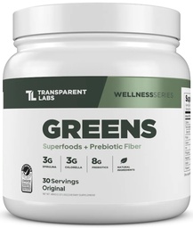 Διαφανή εργαστήρια Prebiotic Greens - Superfood Powder & Antioxidants συμπλήρωμα με οργανική Spirulina, Chlorara, Acacia, & Green Banana Powder - 30 Σερβιέτες, Αγεύση