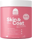 Open Farm Skin & Coat Chews, Dog Supplement, Dog Vitamins, Görülebilir ve Vet-Approved Materialss, 12.7 oz, 90 Kont